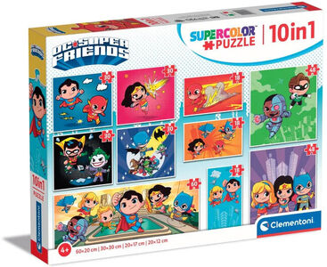 Clementoni Super Color DC Super Friends Puzzles 10-in-1