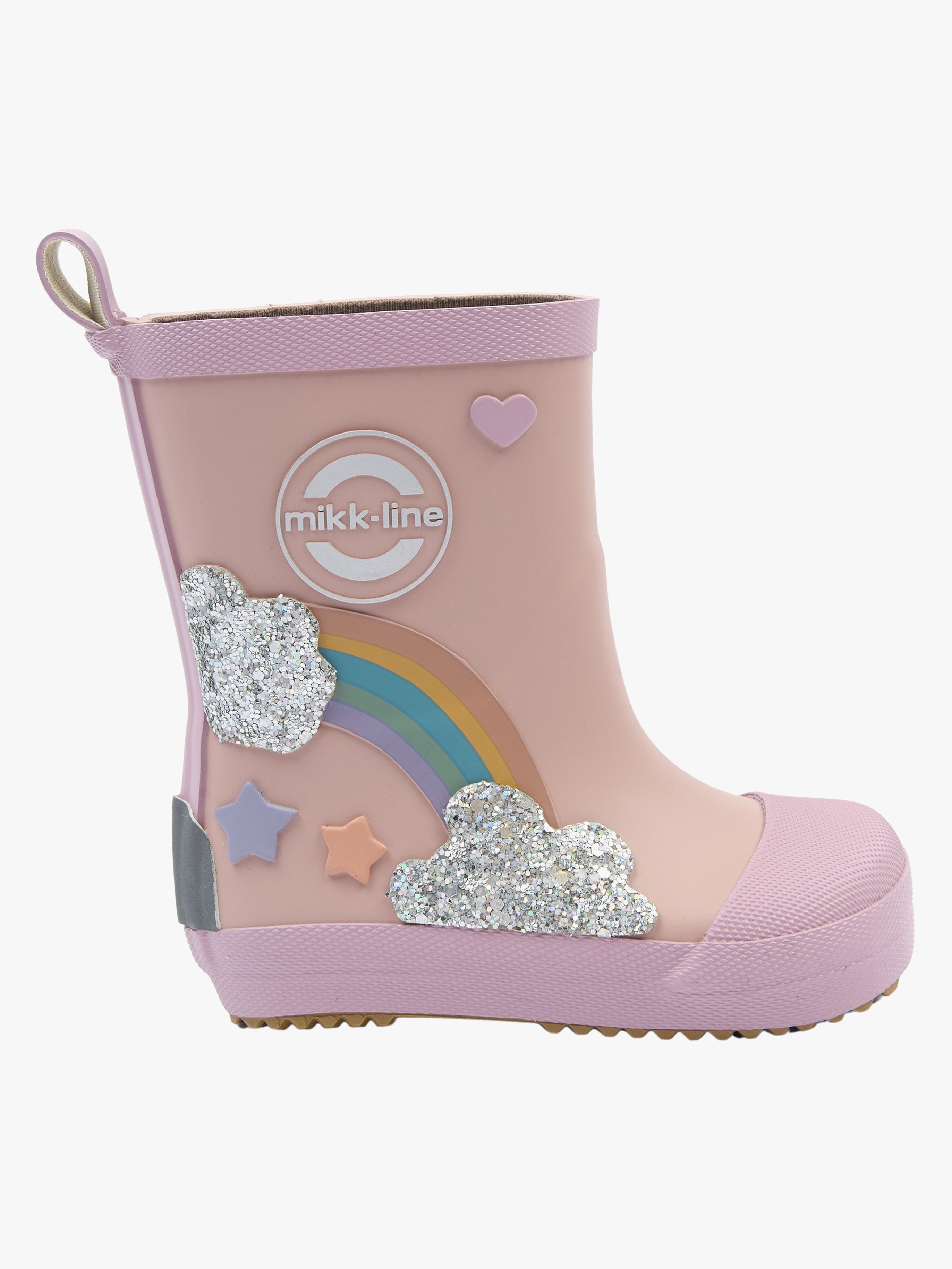 Mikk-Line Barefoot Rainbow Gummistiefel, Adobe Rose, 24, Kindergummistiefel, Kinderstiefel, Gummistiefel kinder, Kids