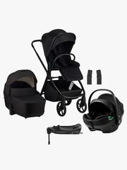 EasyWalker Zoey Kombikinderwagen inkl. Axkid GOKID Babyschale & Basis, Pure Black