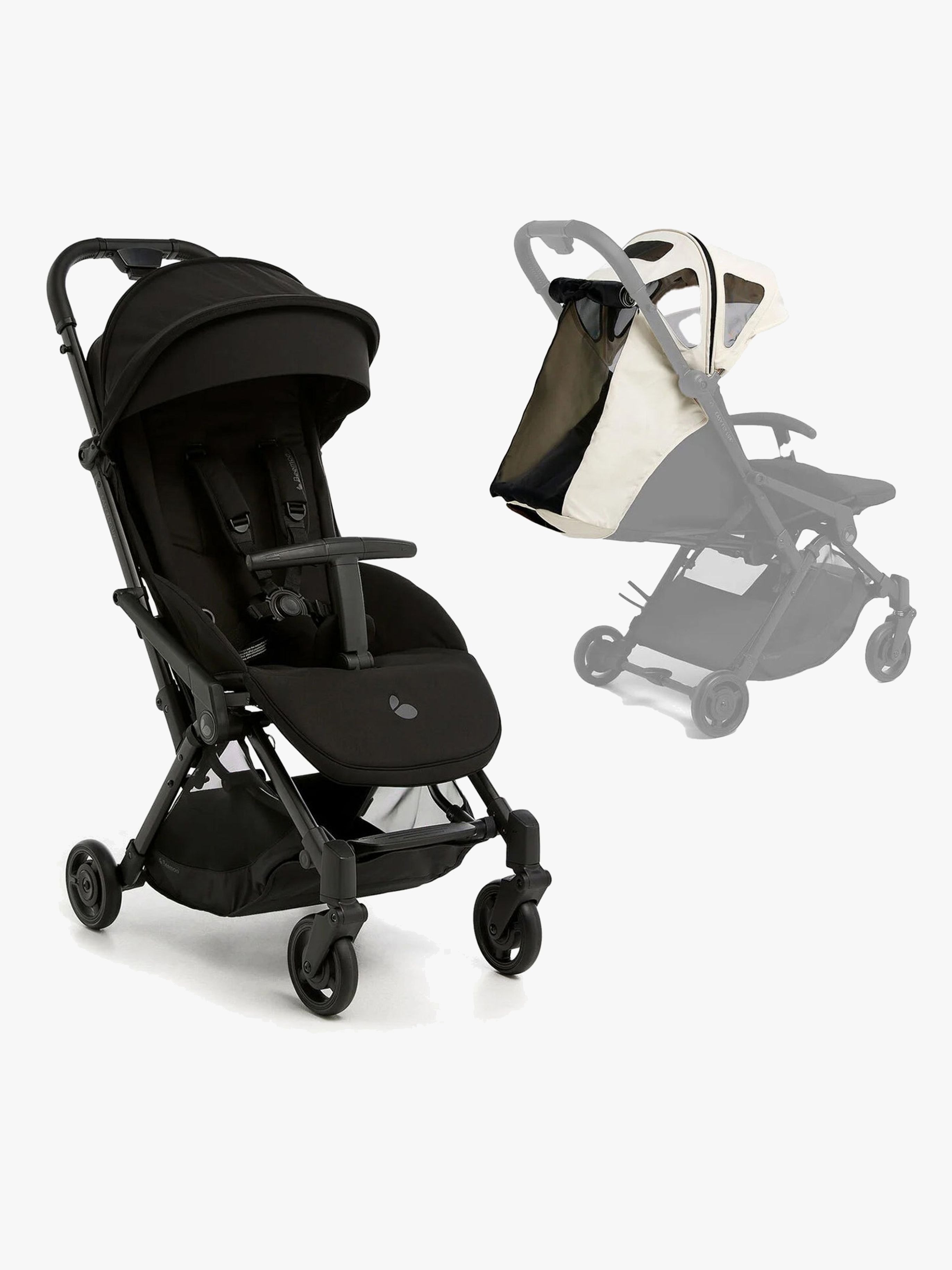 Beemoo Easy Fly Lux 4 Buggy inkl. Breezy Verdeck, Jet Black/Off-White