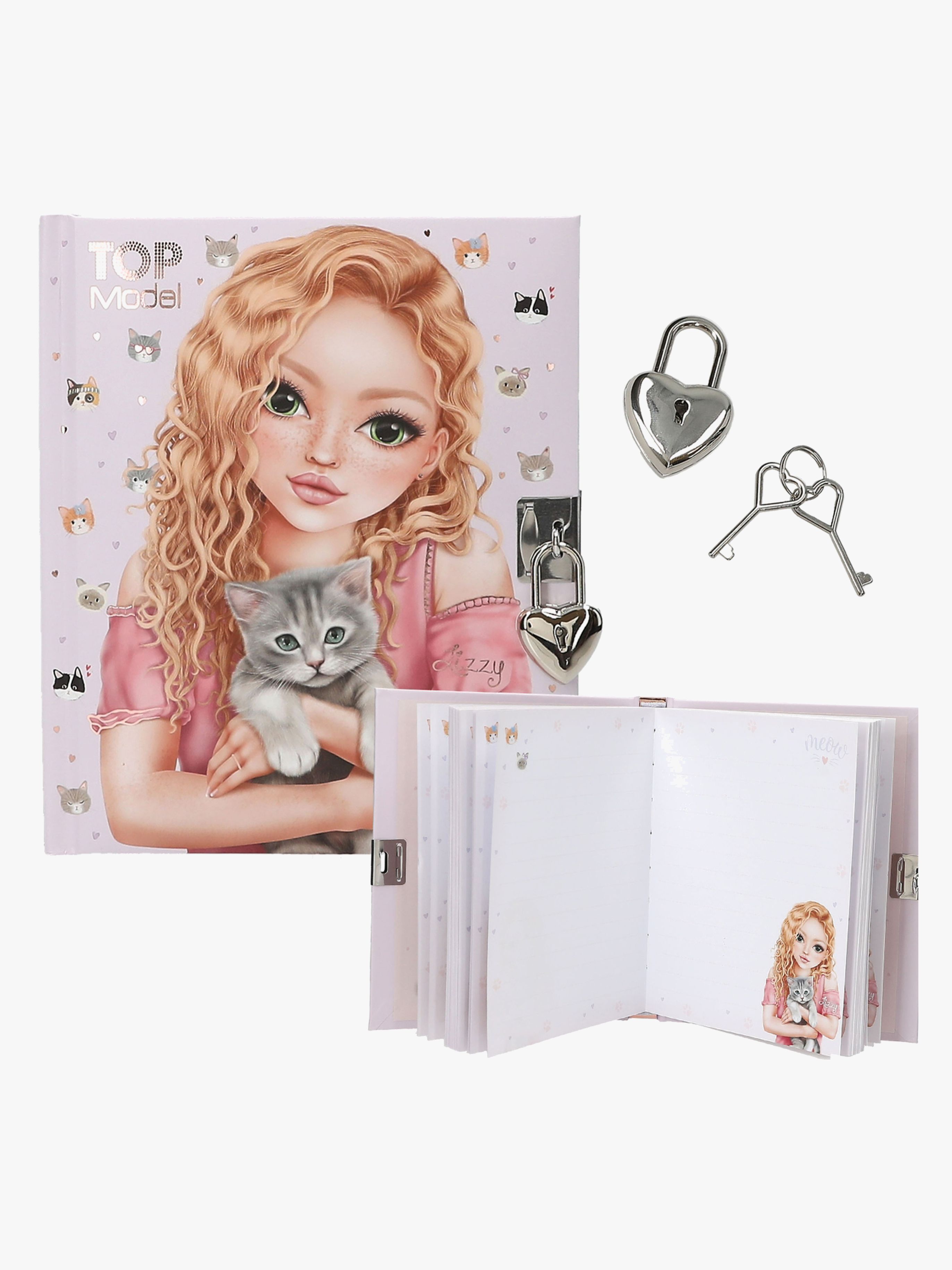 Tagebuch mit Herz-Schloss KITTY