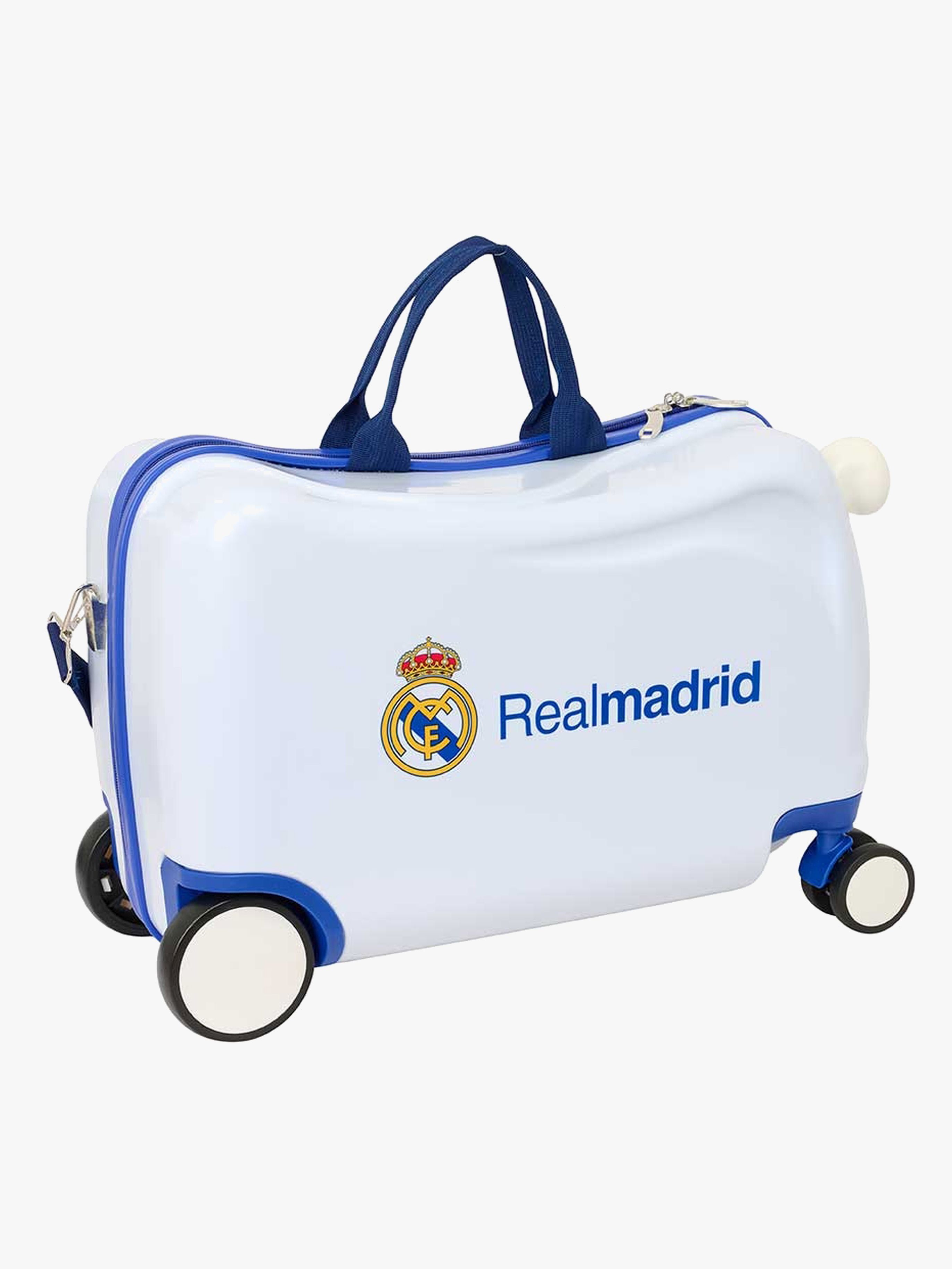 Real Madrid Ride On Reisekoffer 25L, Weiß/Blau
