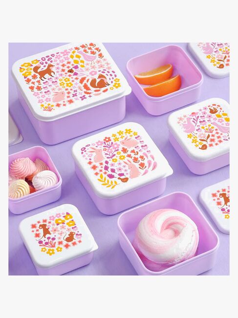 A Little Lovely Company Lunchbox-Set, Blumengarten