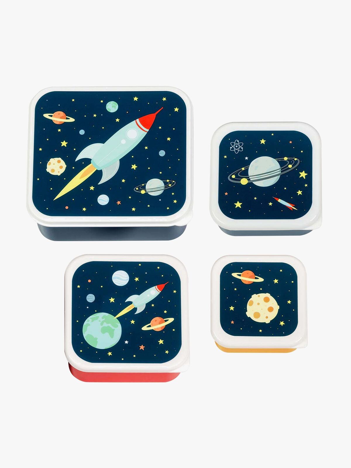A Little Lovely Company Lunchbox-Set, Weltraum