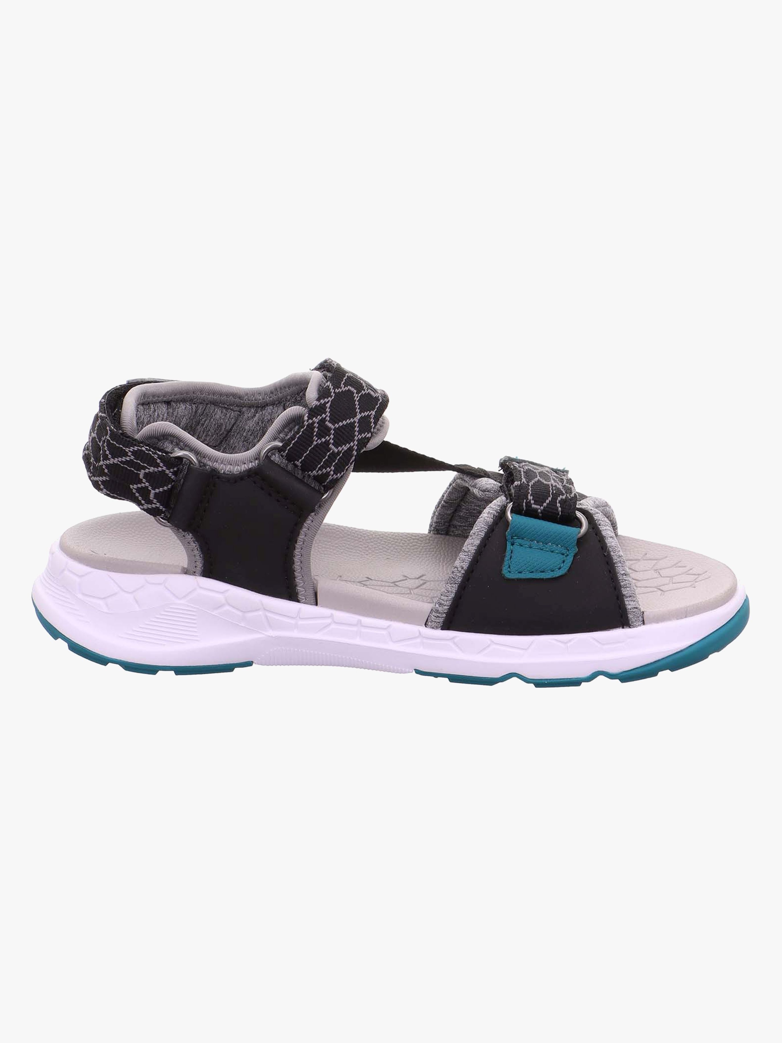 Superfit Criss Cross Kinder Sandalen, Black/Green, Größe 28