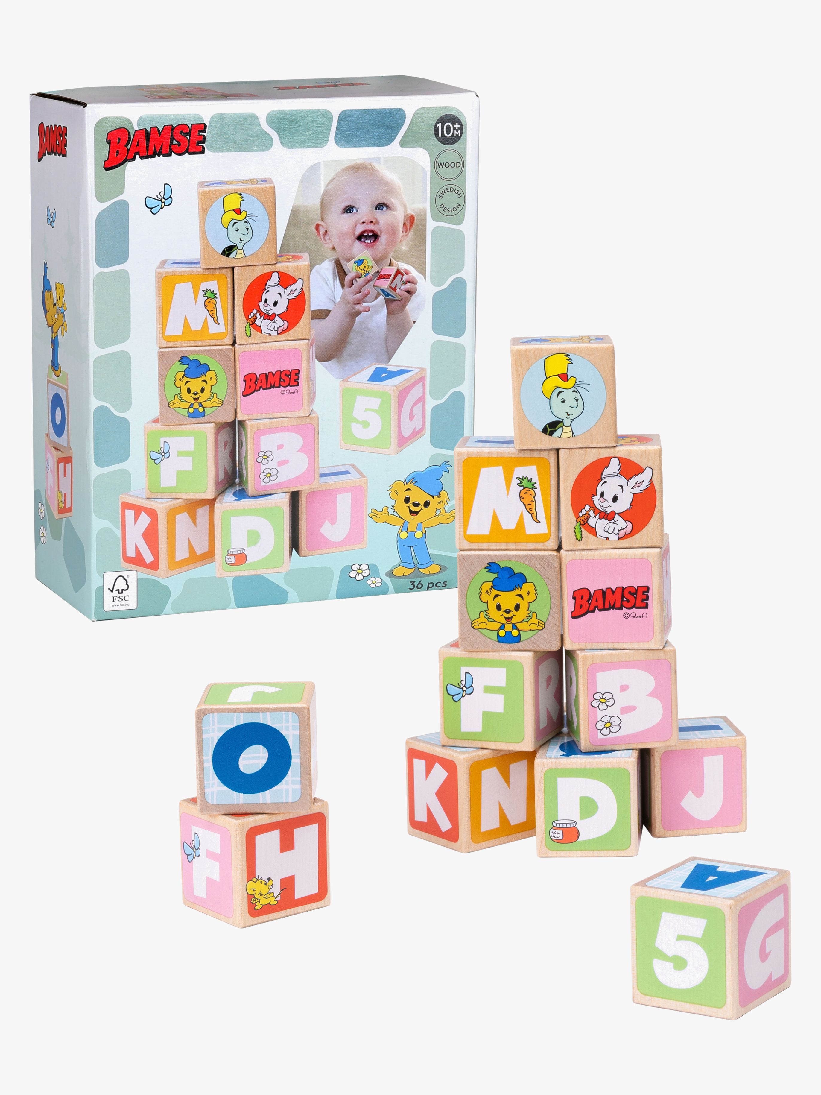 Bamse Buchstabenklötze 36 Teile, Babyspielzeug