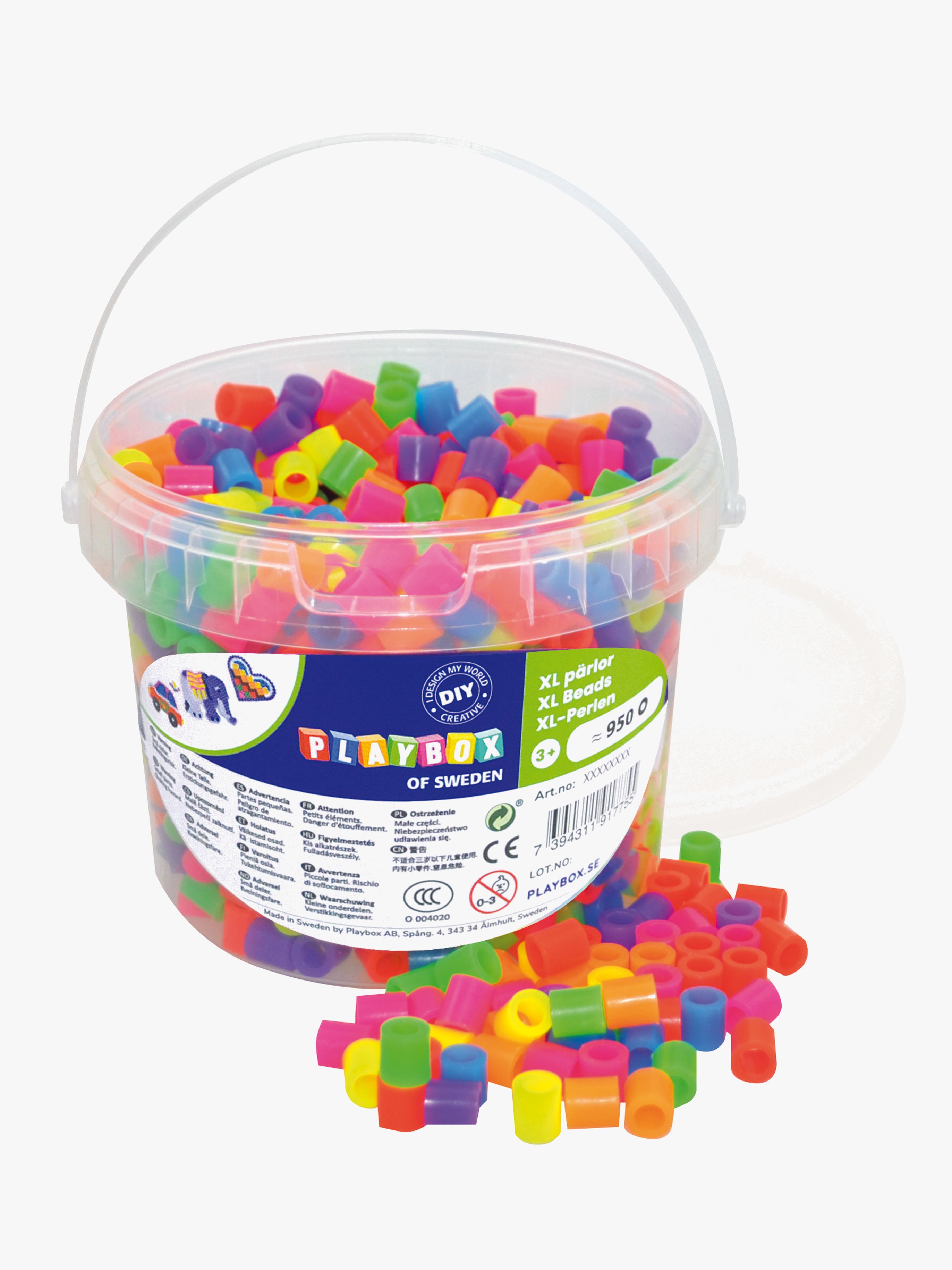 Playbox Bügelperlen XL Neon Im Eimer 950 St
