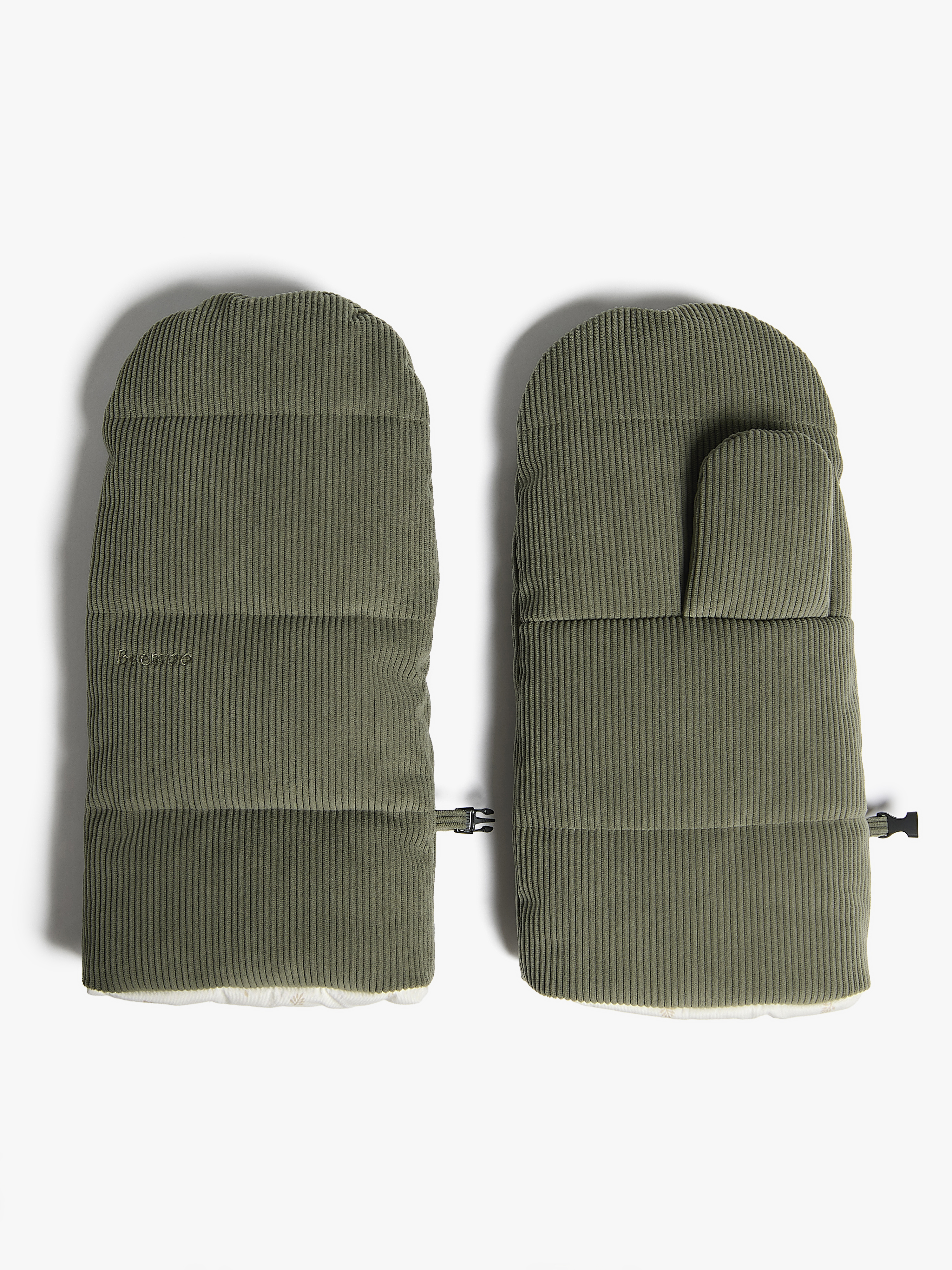 Beemoo Kinderwagenhandschuhe, Green Corduroy/Leaf