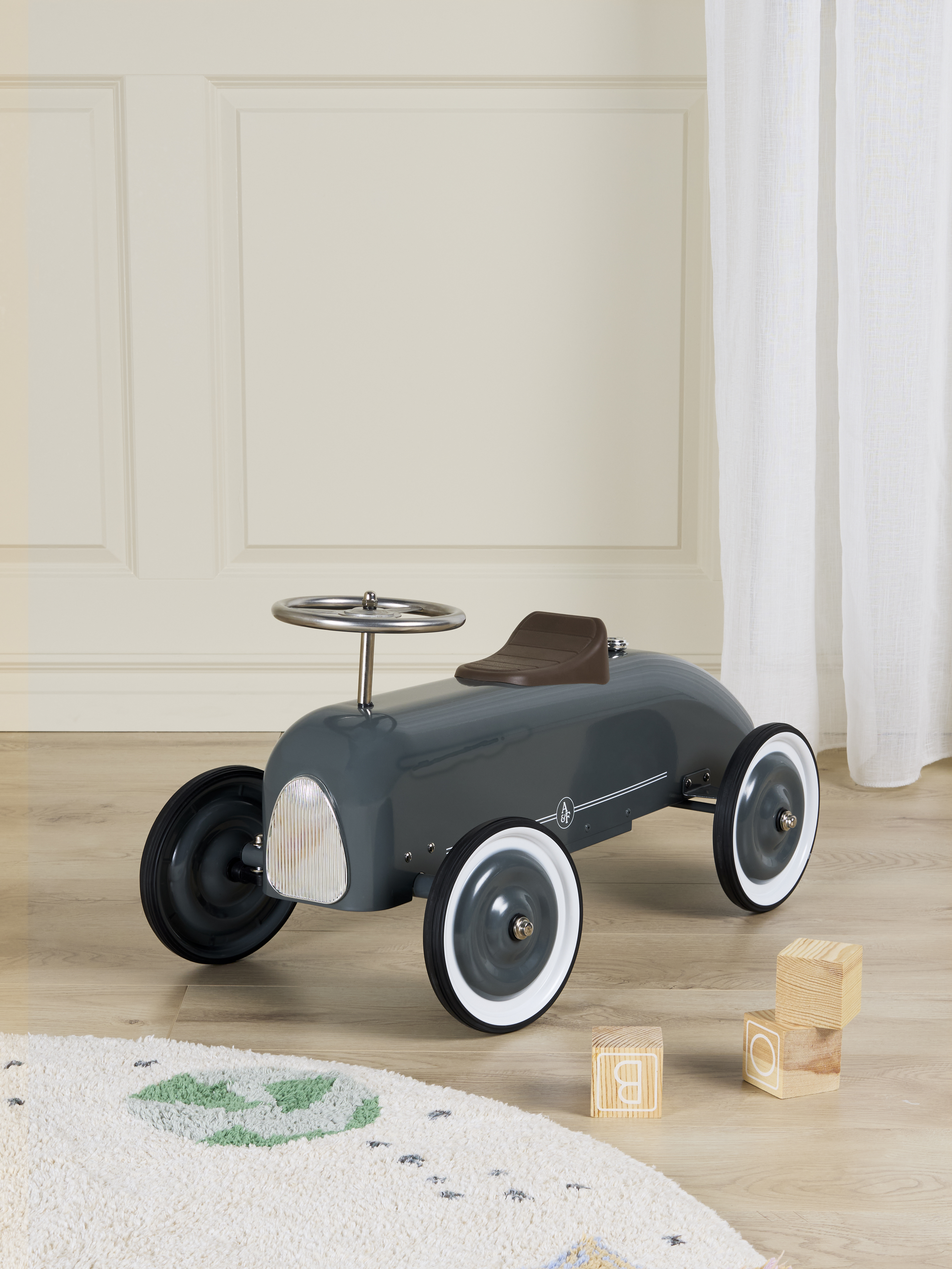 Alice &  Fox Retro Rutschauto, Slate Grey