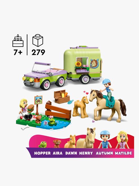 LEGO Friends 42695 Pferd und Fohlen mit Pferdeanhänger