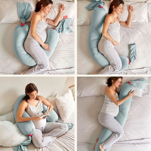 bbhugme Umstands- und Stillkissen Eucalyptus, Mintgrün