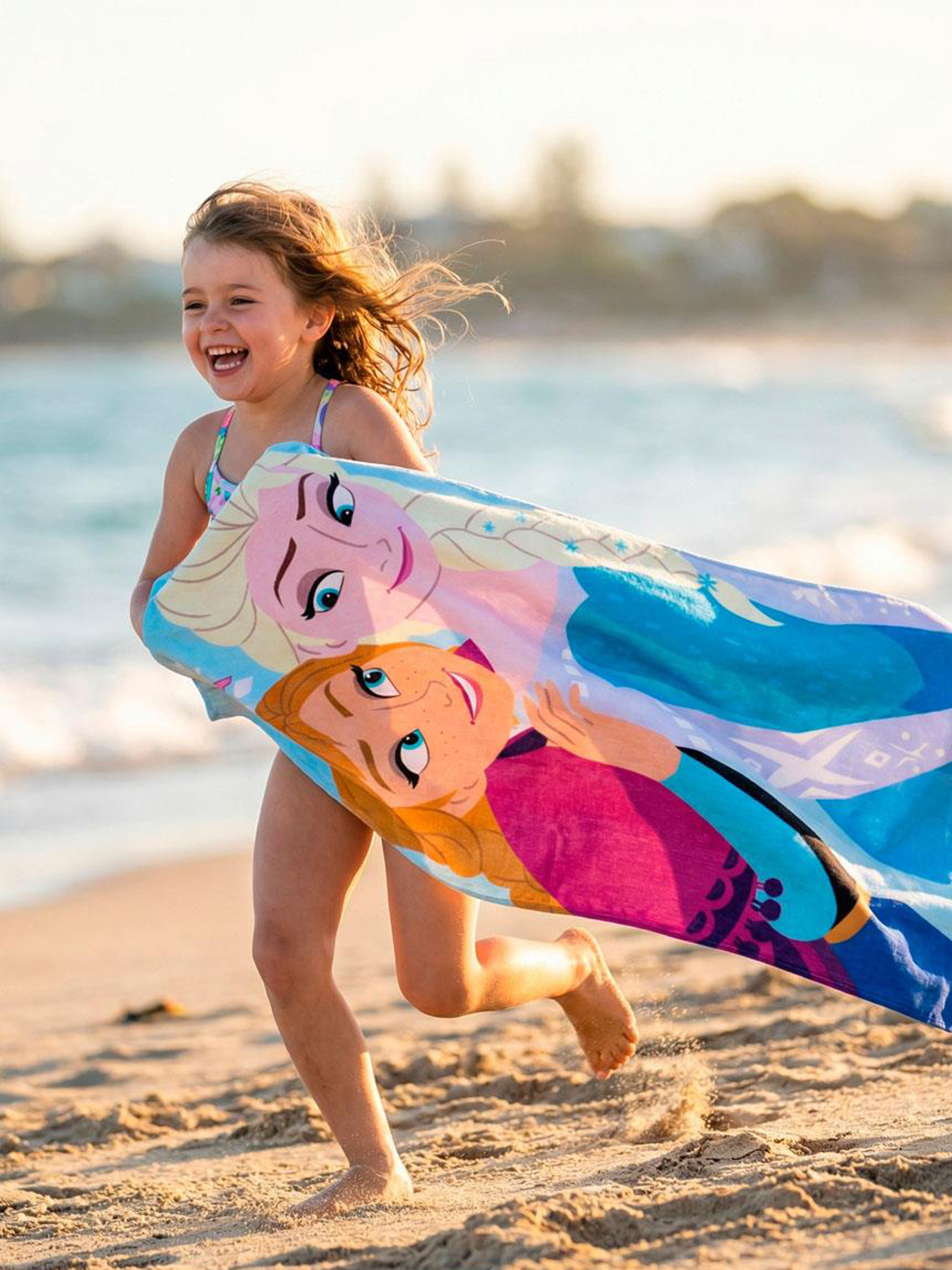 Disney Die Eiskönigin Handtuch 100% Baumwolle, Hellblau