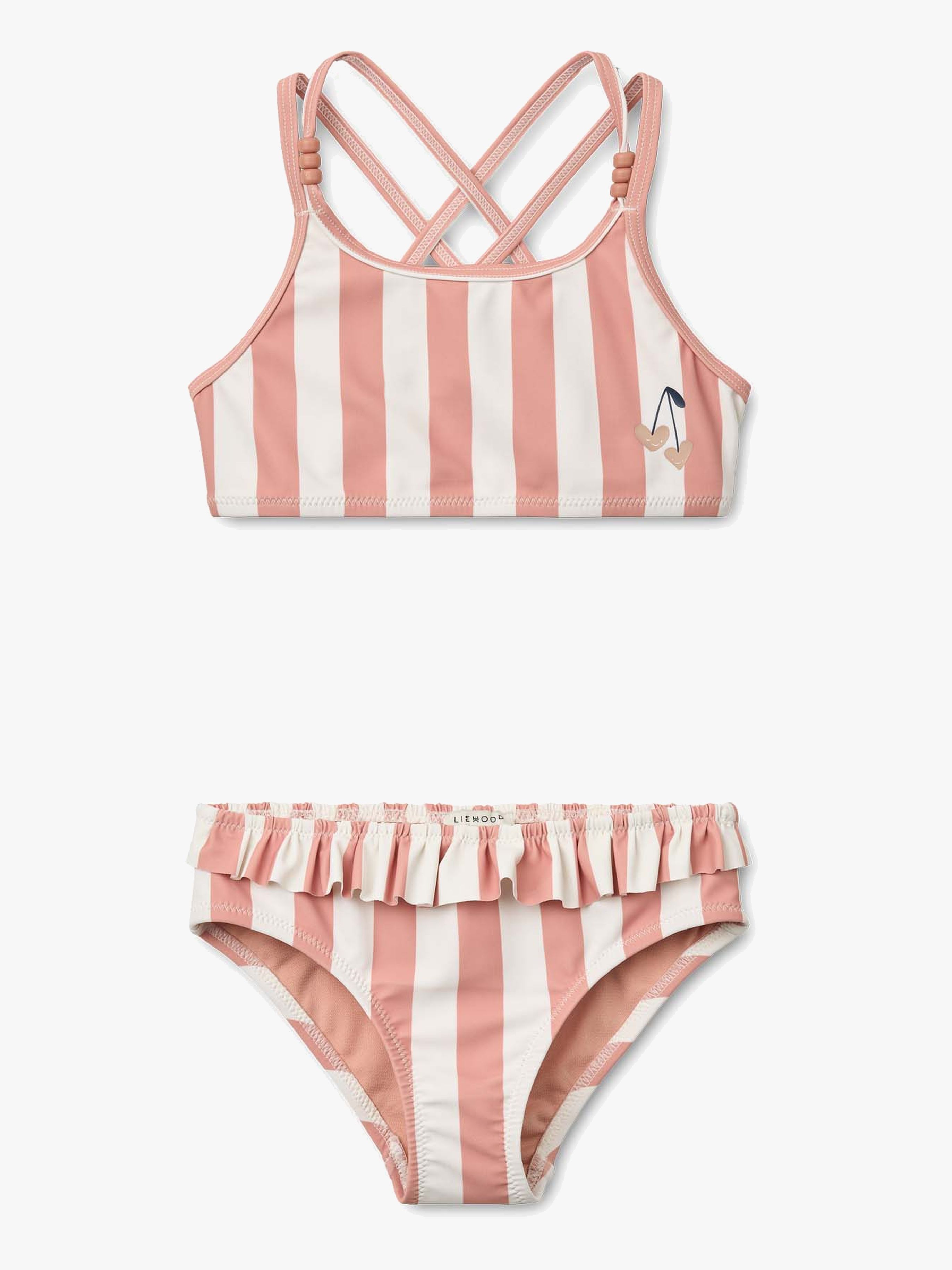 Belle Bikini, Coral Blush / Creme de la Creme Stripe, 122