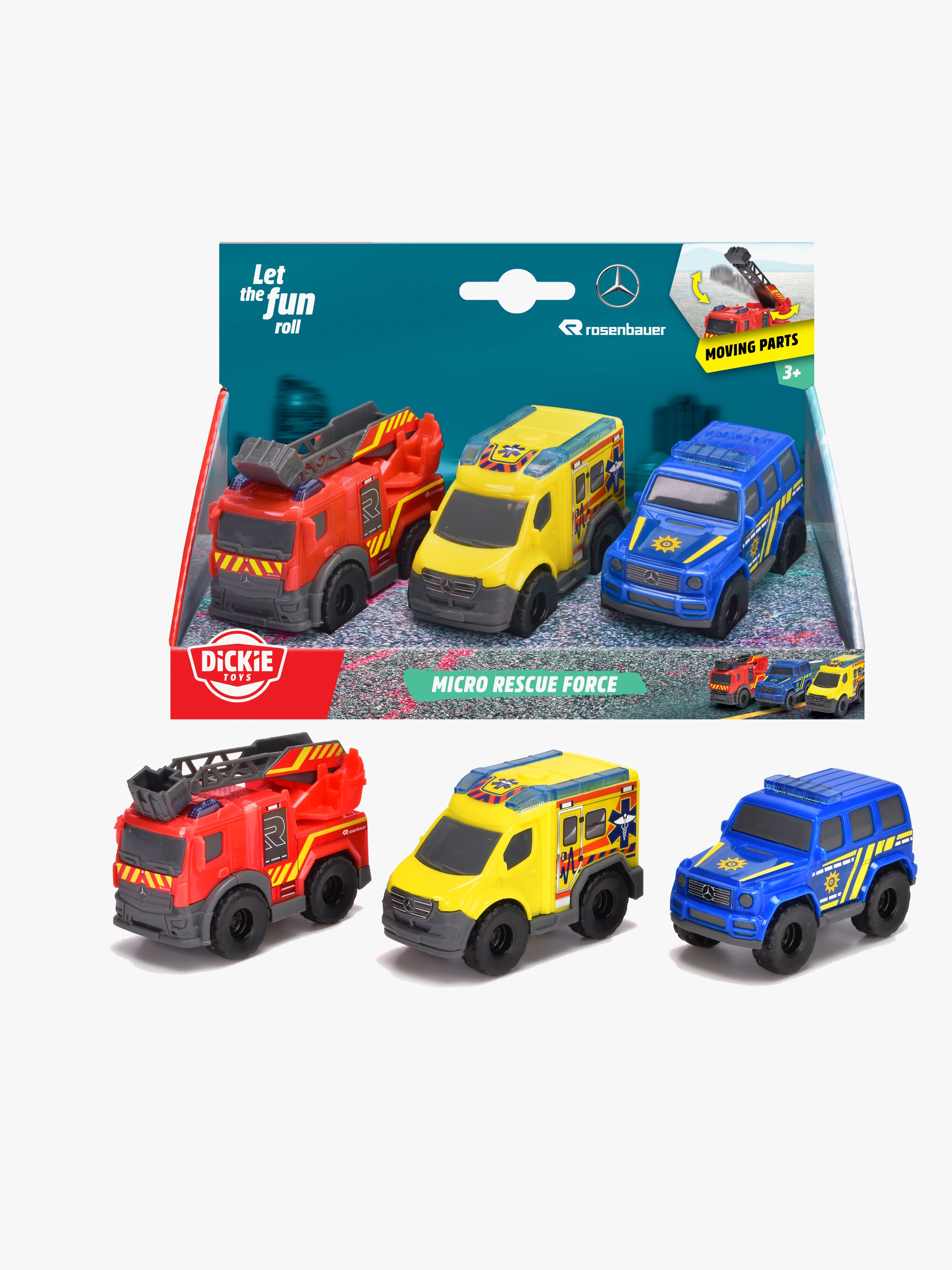 Mini Rettungsfahrzeuge 3er-Pack