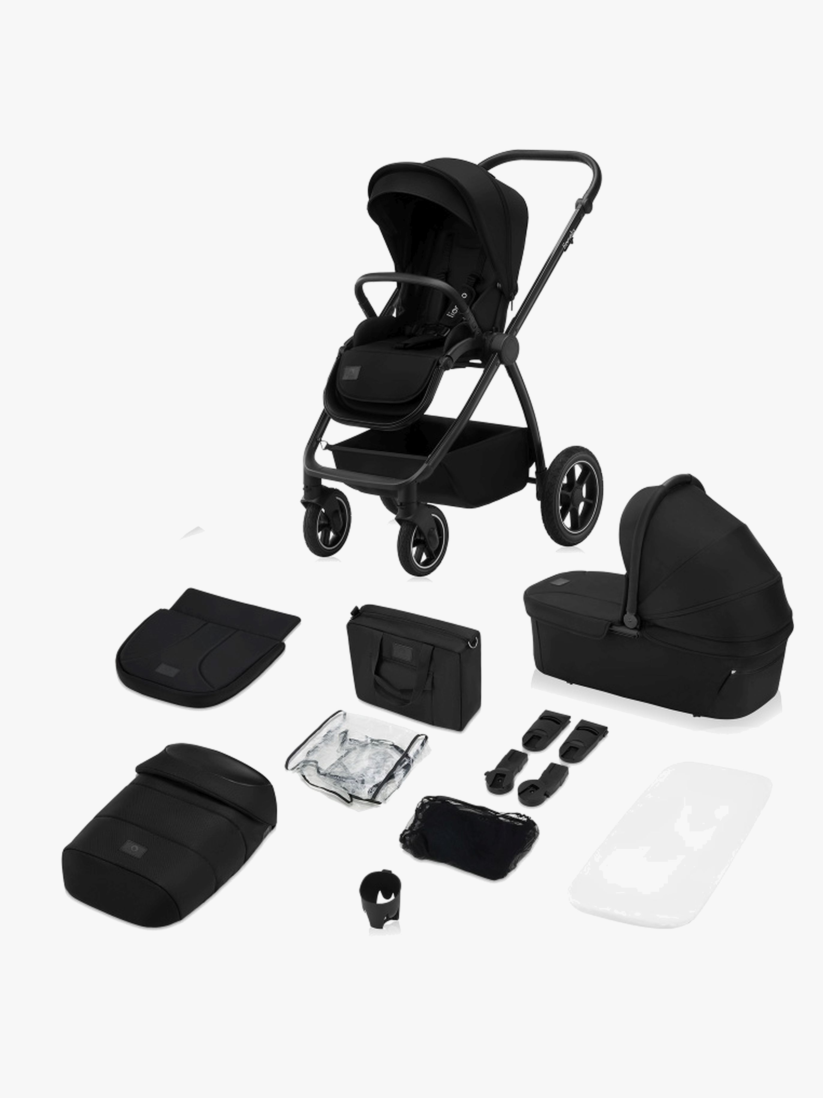 Meril 2-in-1 Kombikinderwagen, Black Onyx