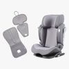 Beemoo Recline i-Size Kindersitz inkl. Ventilierendem Sitzpolster, Mineral Grey/Grey