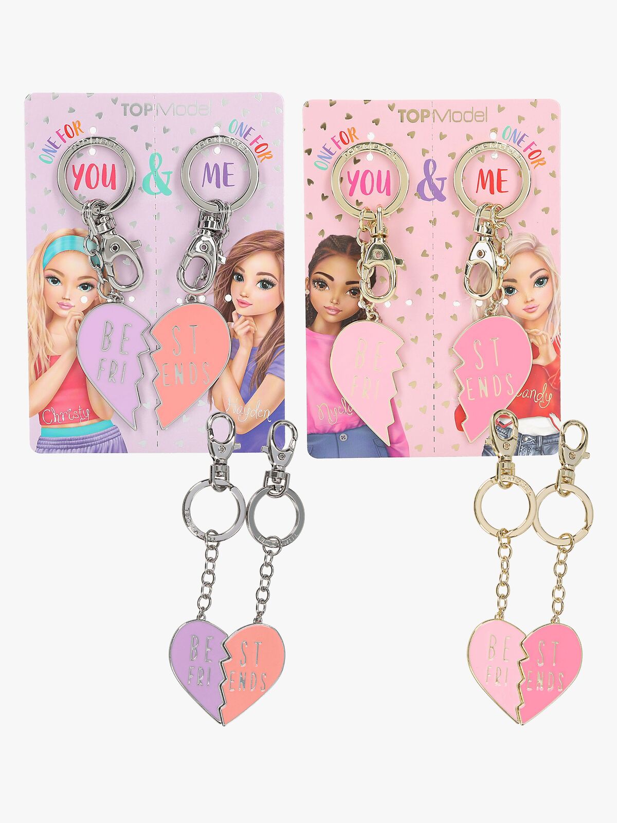 TOPModel Schlüsselanhänger BFF 2er-Pack, Gemischt