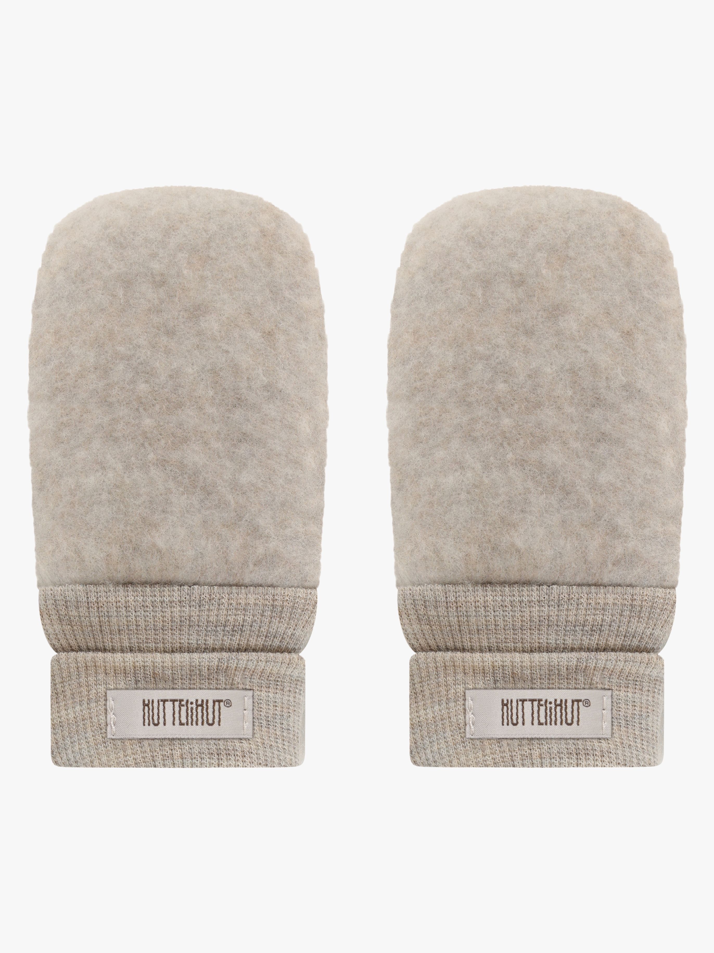 Huttelihut Fäustlinge Wollfleece Merino, Camel Melange, 62-68