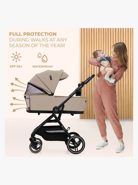 Kinderkraft YOXI 2-in-1-Kombikinderwagen, Sand Beige