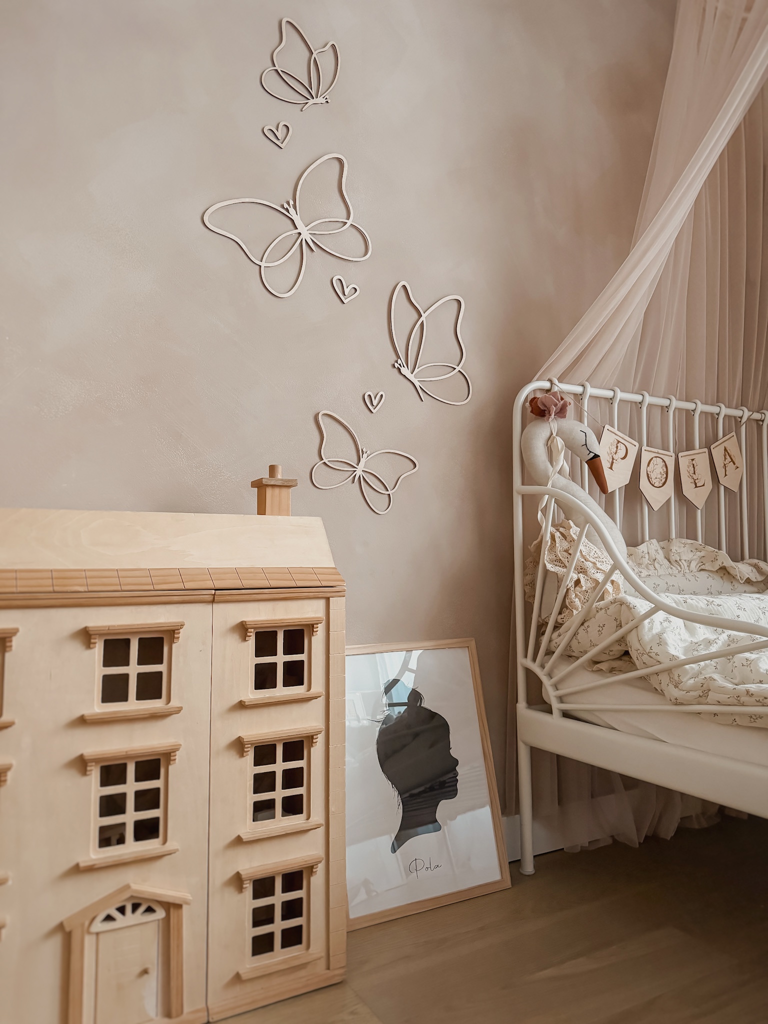 Butterflies Wanddekoration Holz