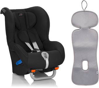 Britax Römer MAX-WAY Kindersitz inkl. ventilierenden Sitzpolsters, Cosmos Black/Grey