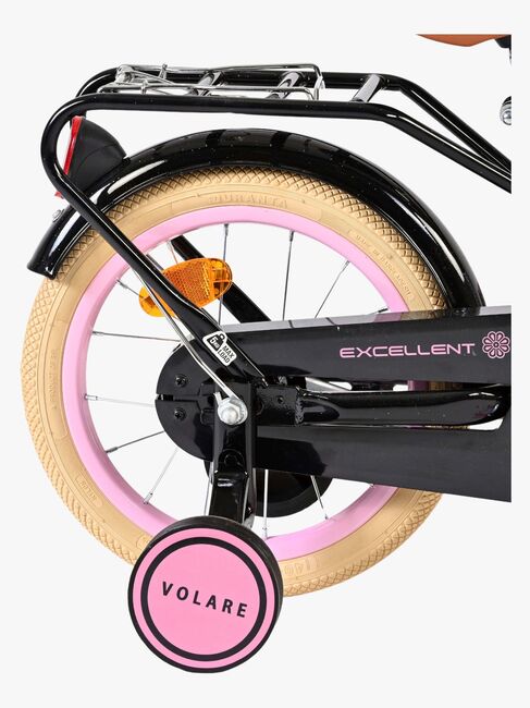 Volare Excellent Fahrrad mit Korb 14 Zoll, Schwarz