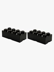LEGO Aufbewahrung Paket Groß 2er-Pack, Schwarz