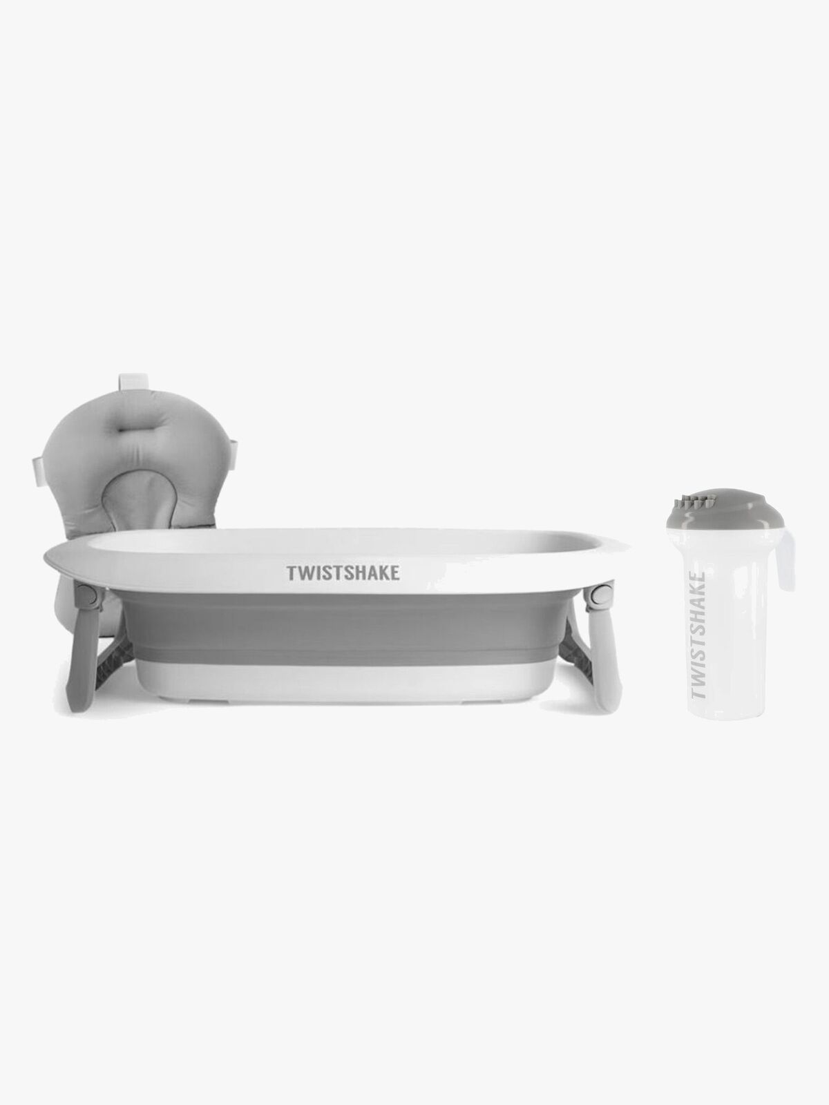 Twistshake Badewanne inkl. Badestütze & Duschkanne, Pastel Grey