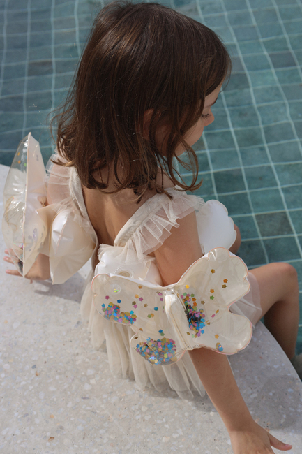 SUNNYLiFE Schwimmflügel, Cotton Candy Glitter