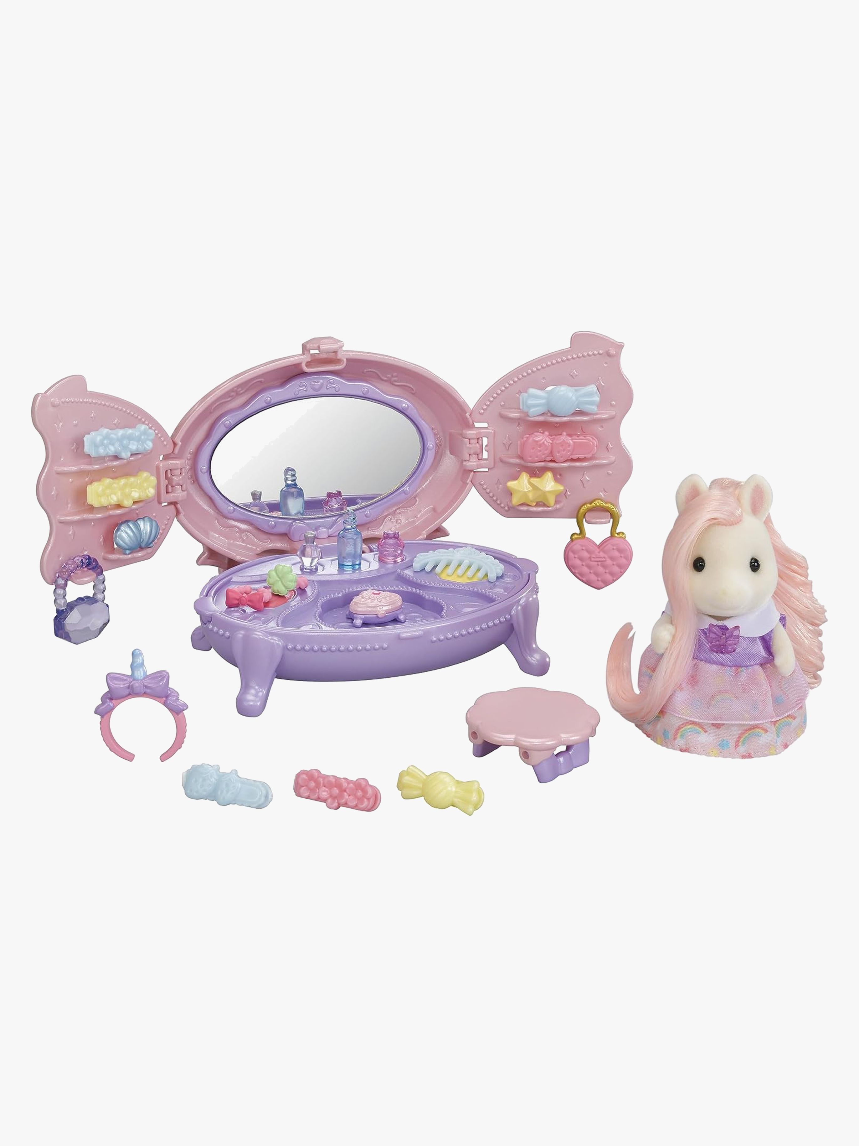 Puppenhauszubehör Schminkkommode mit Figur