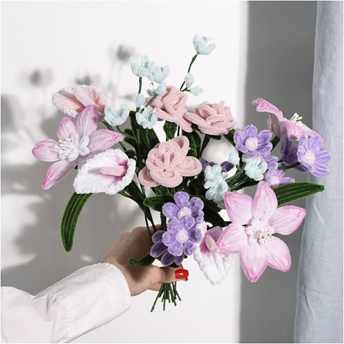 Creativ Company Kreativset DIY Blumen aus Pfeifenreinigern