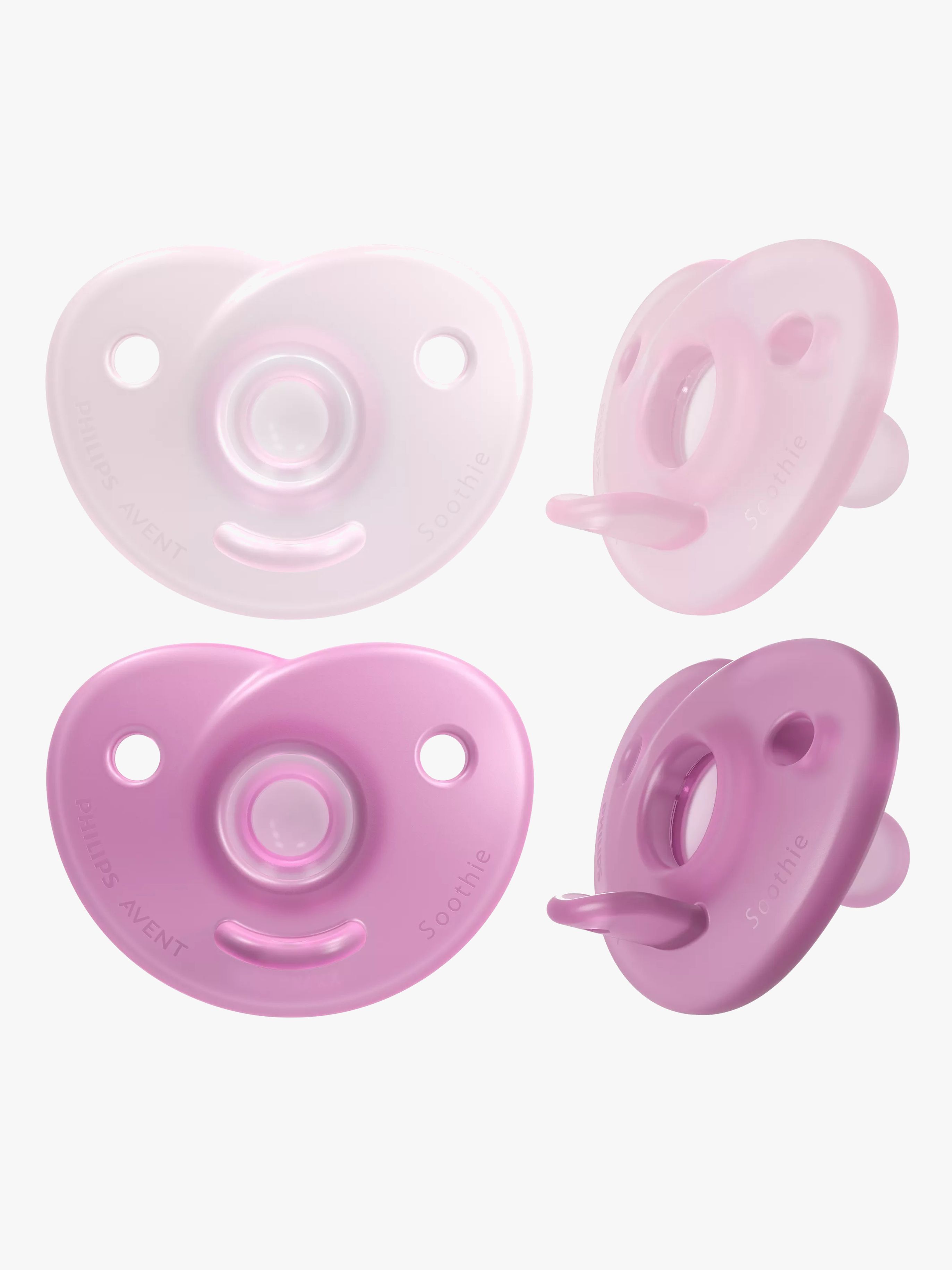 Curved Soothie 0-6 M, Rosa