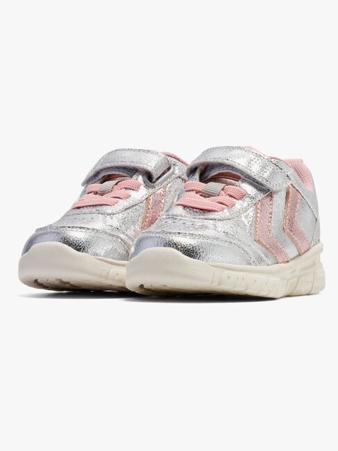 Hummel Crosslite Glitter Infant Sneaker, Silver