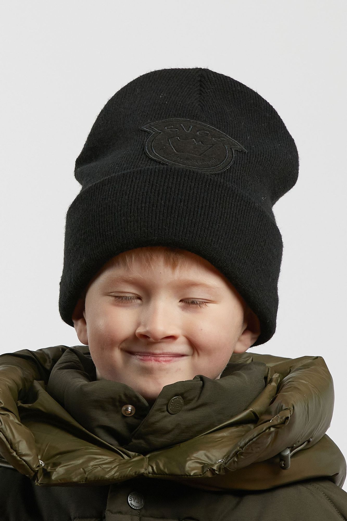 Svea Big Felt Badge Mütze, Black