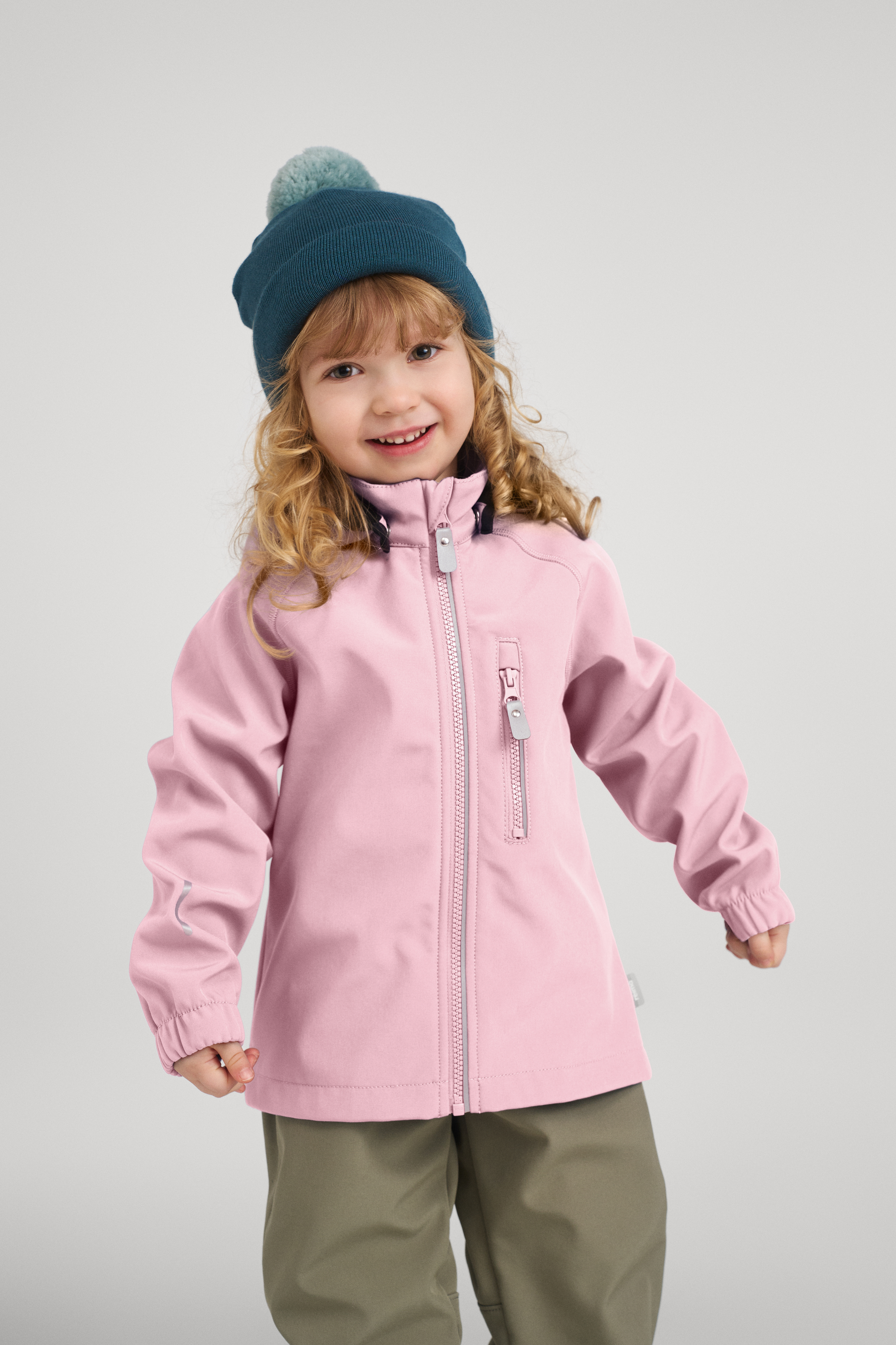 Reima Vantti Softshelljacke, Grey Pink, 122