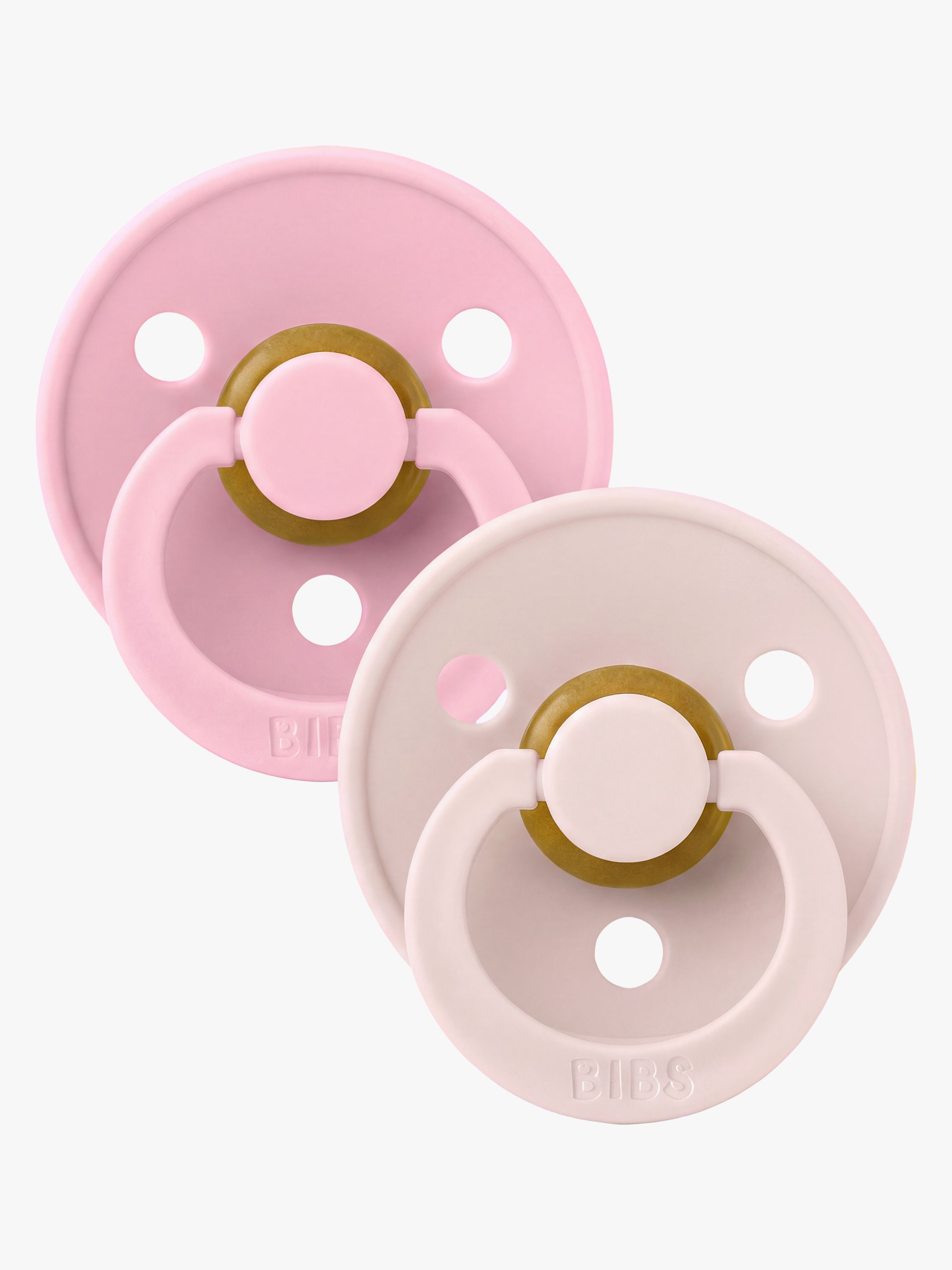 BIBS Colour Schnuller 2er-Pack Latex Gr. 2, Petal/Baby Pink
