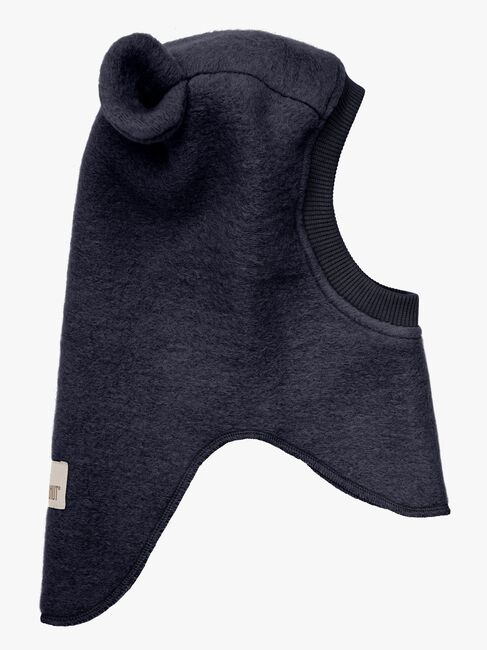 Huttelihut Schlupfmütze Merinowolle mit Ohren, Dark Navy