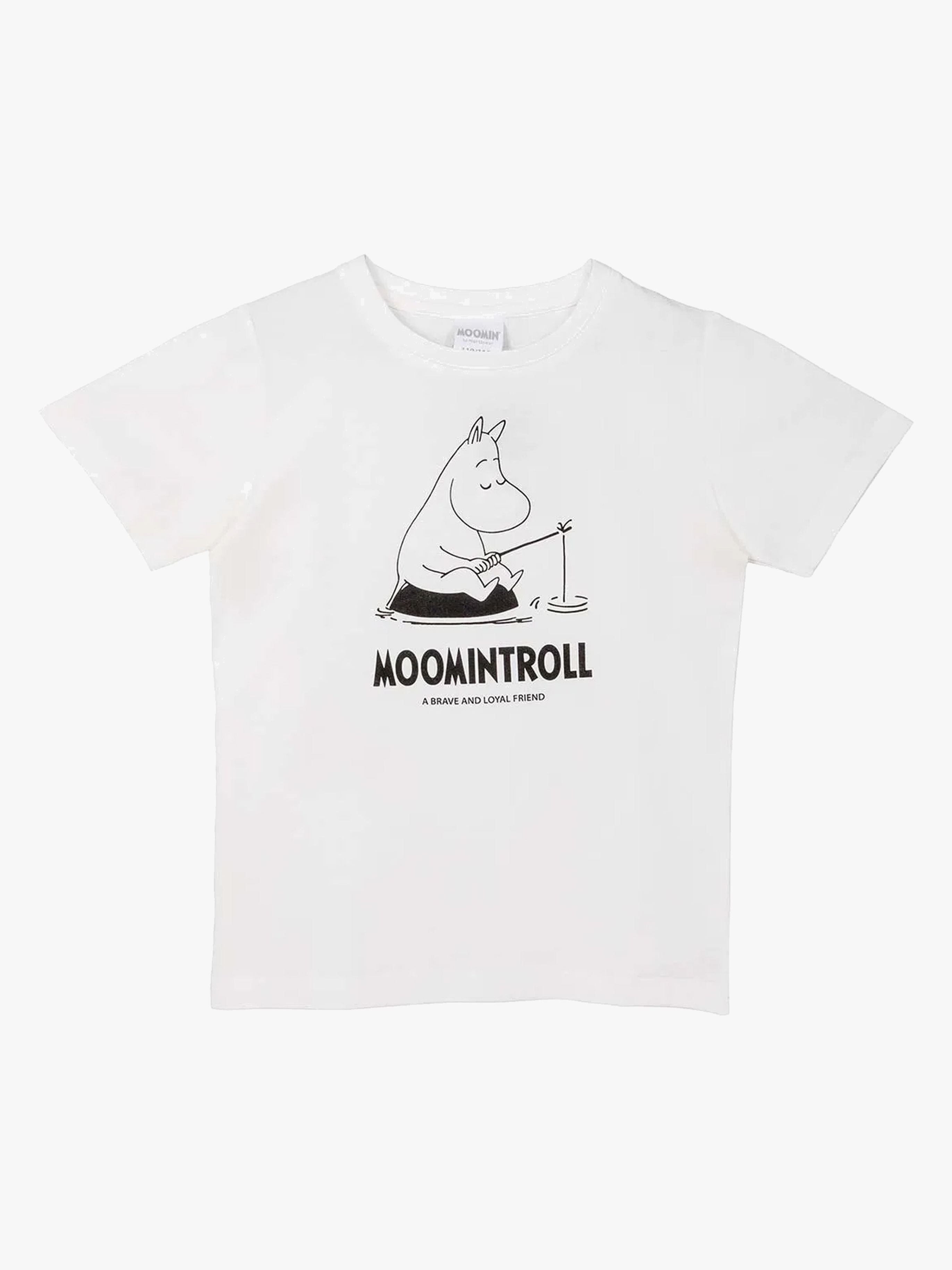 Mumin Figur Mumin T-Shirt, Weiß, 98-104