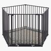 BabyDan Laufgitter Flex inkl. Spielmatte, Schwarz