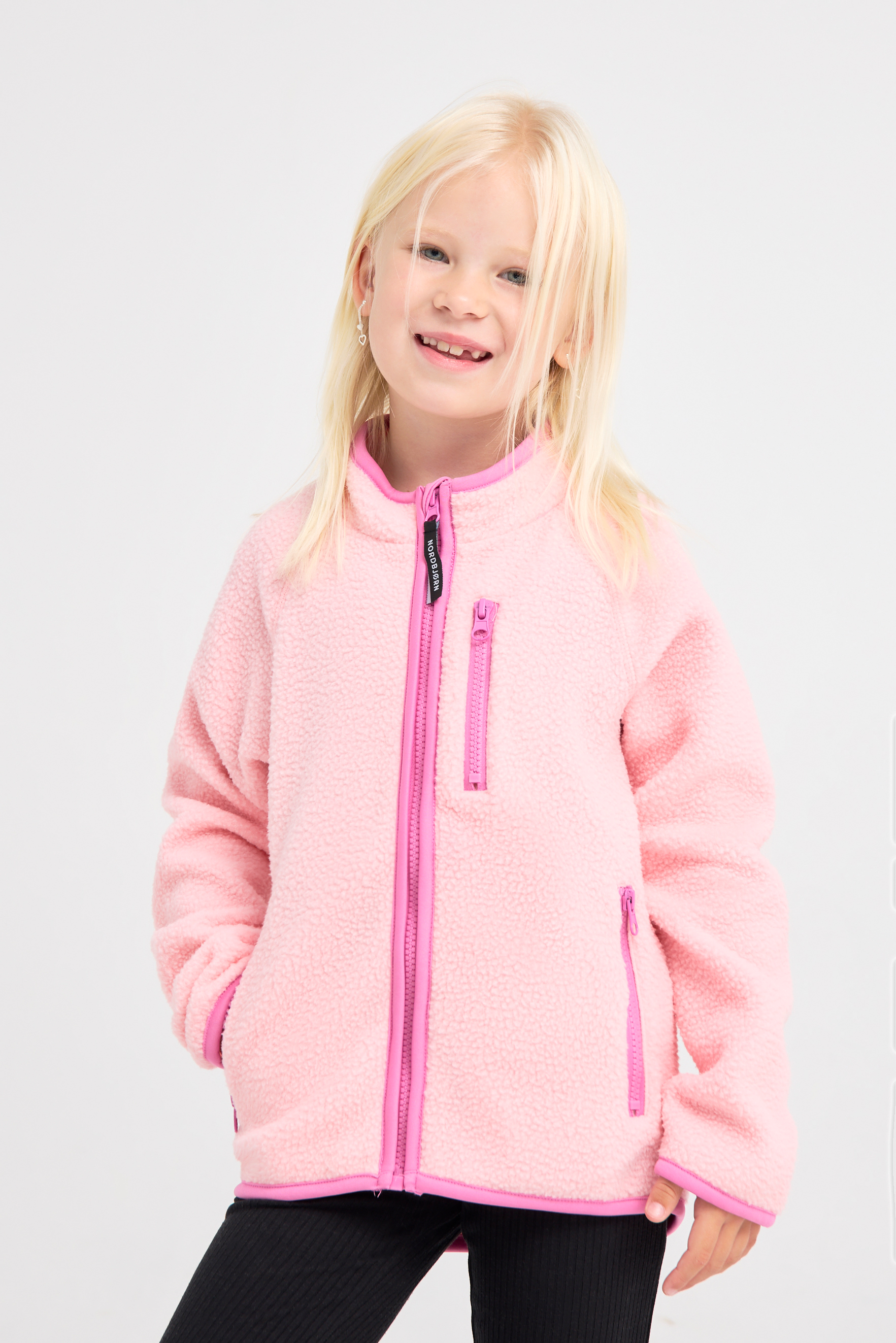 Nordbjørn Mollösund Fleecejacke, Candy Pink, 98-104
