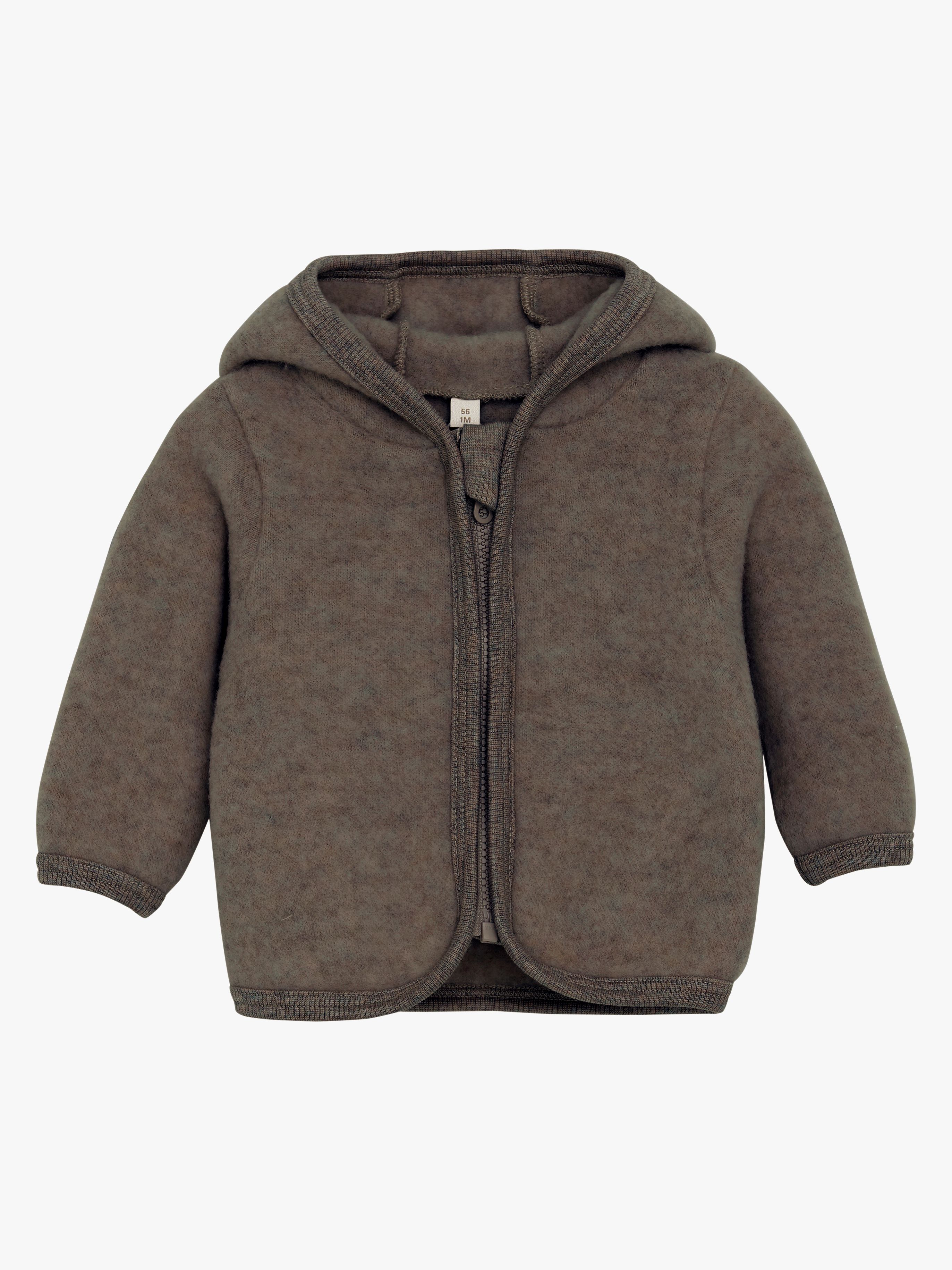 Huttelihut Wollfilz-Jacke Merinowolle, Brown Melange, 68