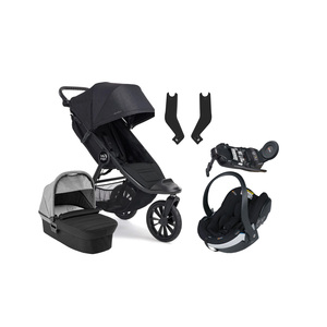 Baby Jogger City Elite 2 Kombikinderwagen inkl. BeSafe iZi Go Modular X2 & Basis, Opulent Black/Barré