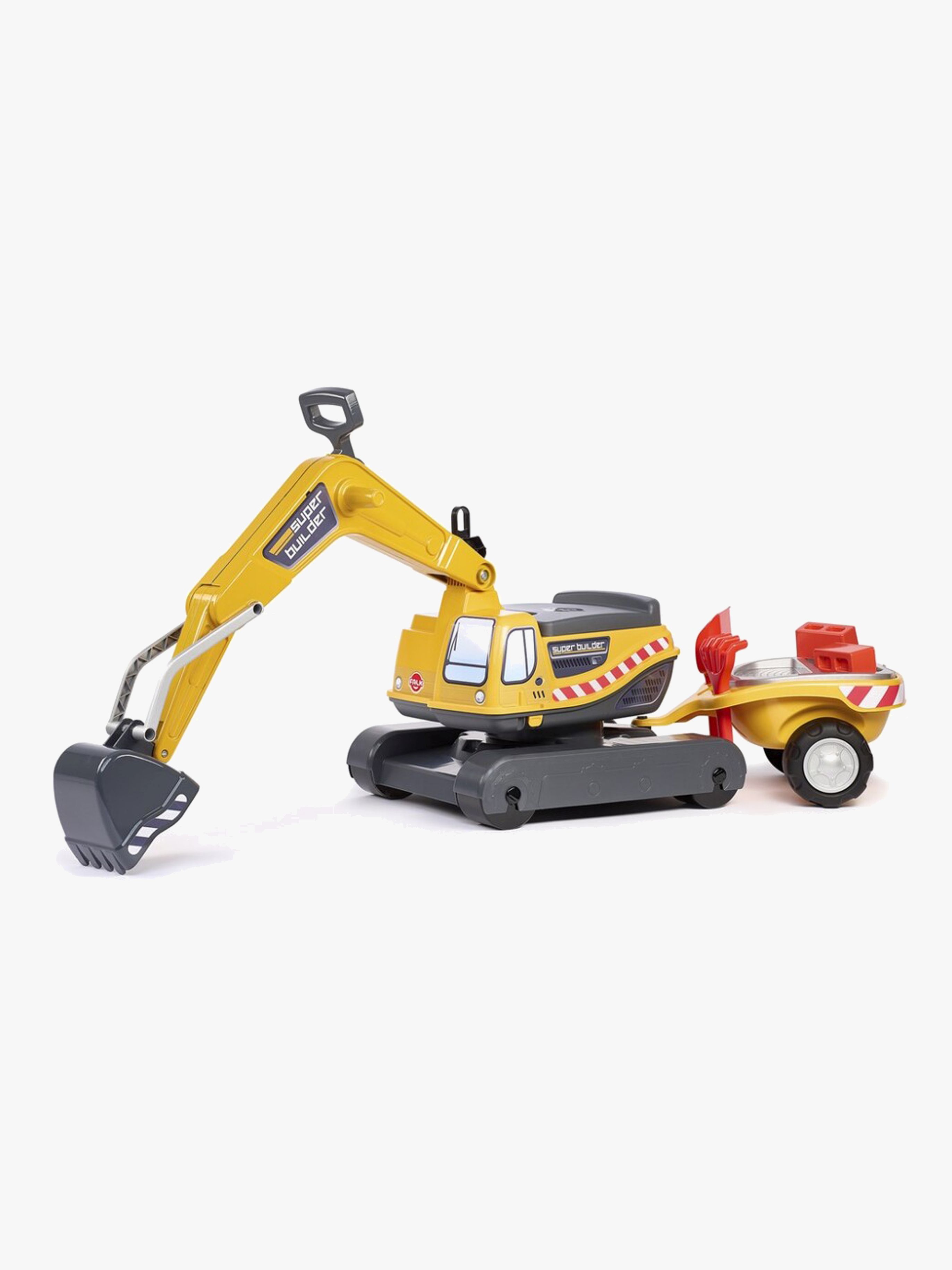 Falk Ride-On-Bagger Super Builder inkl. Anhänger, Gelb