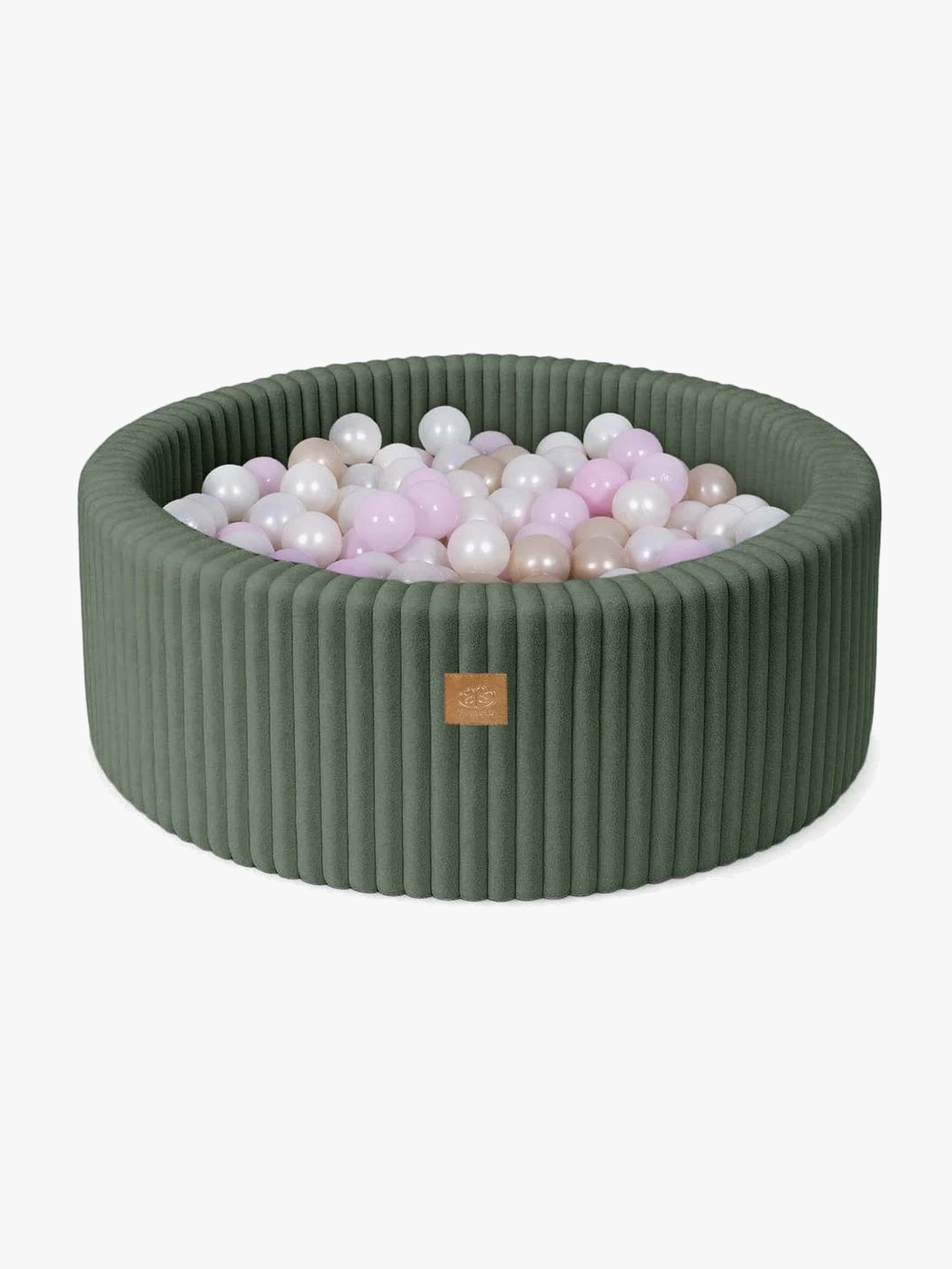 MeowBaby Churros Bällebad Olive Green, Pink/Gold