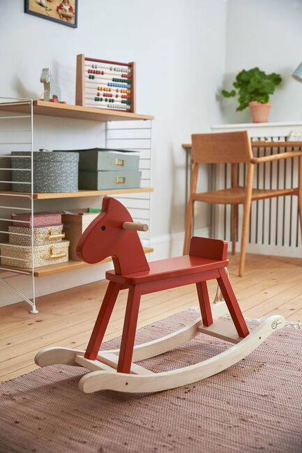 Kids Concept Schaukelpferd Carl Larsson, Rot-orange