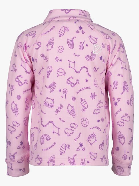 Didriksons Jadis Pullover mit Reißverschluss, Doodle Orchid Pink