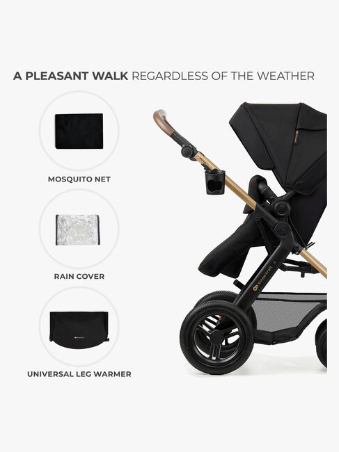 Kinderkraft MOOV 2 4-in-1 Air Kombikinderwagen, Pure Black