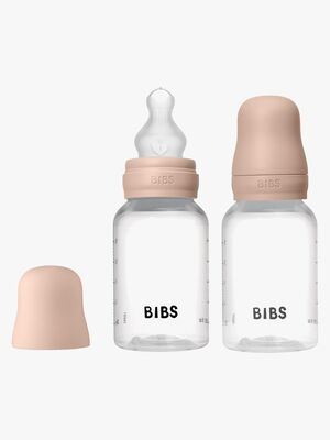 BIBS Slow Flow Fläschchen Silikon 2er-Pack 150 ml, Blush