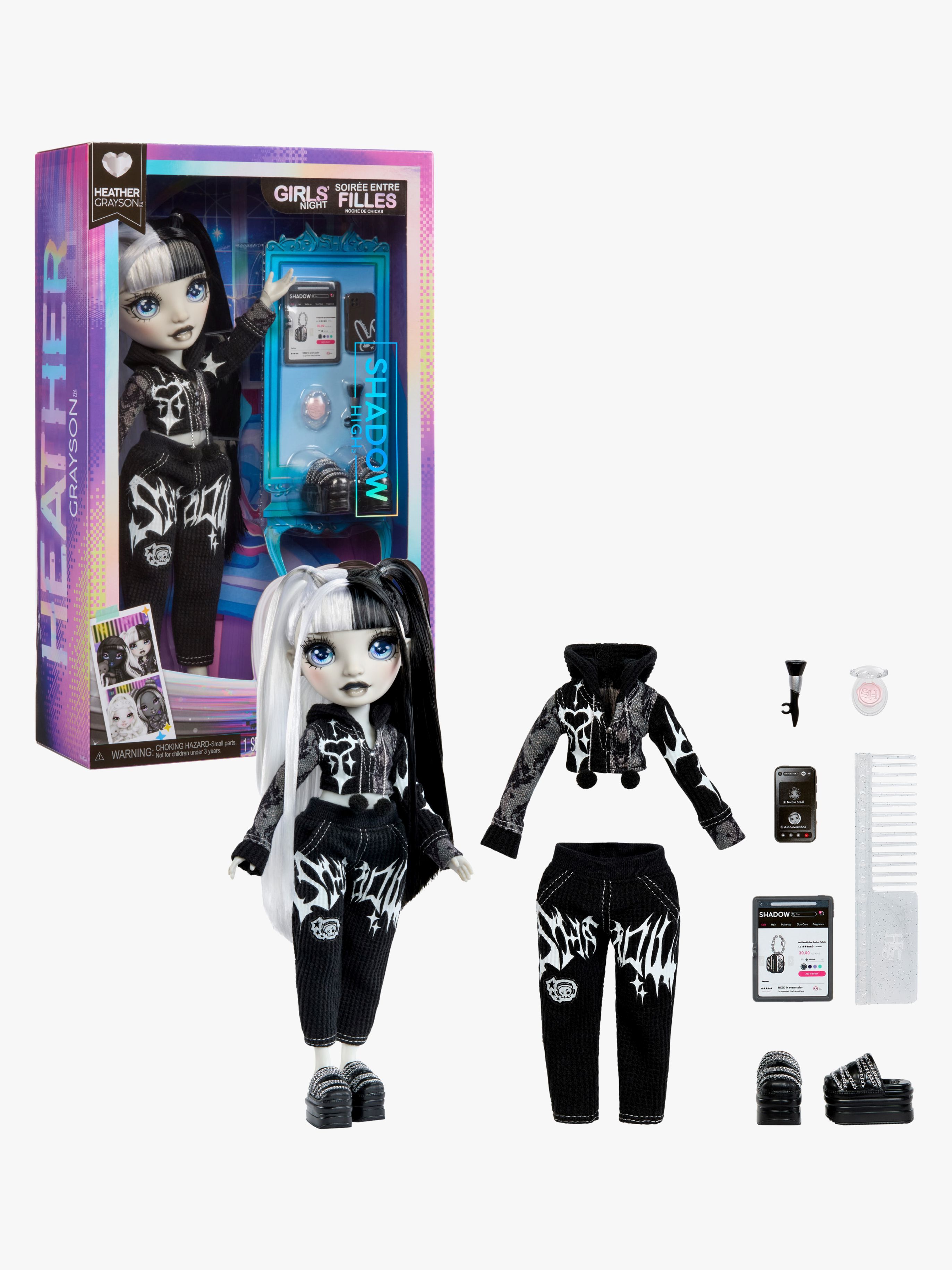Shadow High Modepuppe Girls Night Heather, Grau
