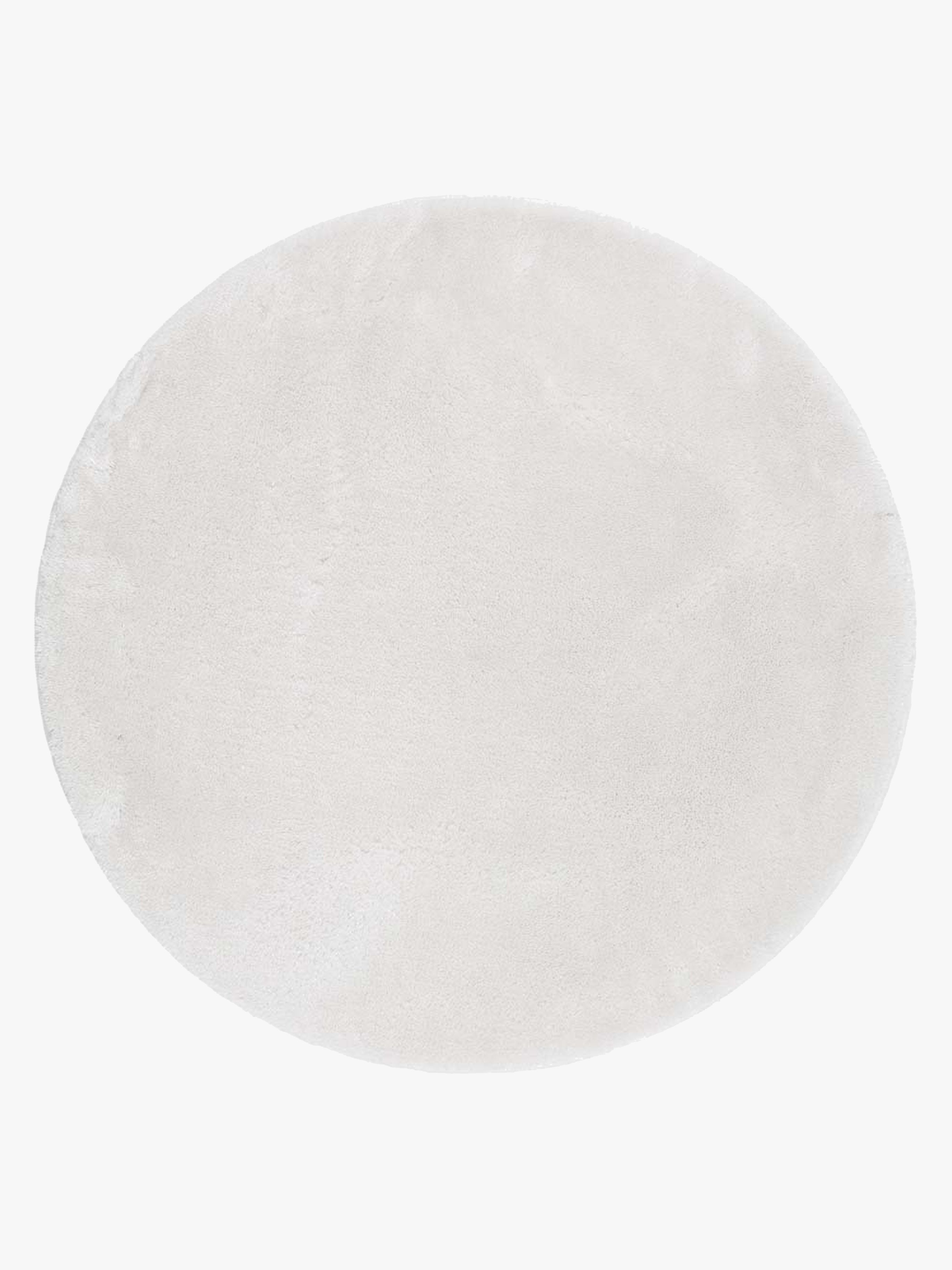 KM Carpets Cozy Runder Teppich 160 cm, White